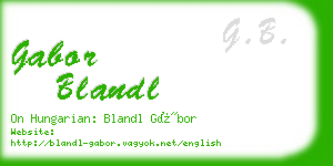 gabor blandl business card
